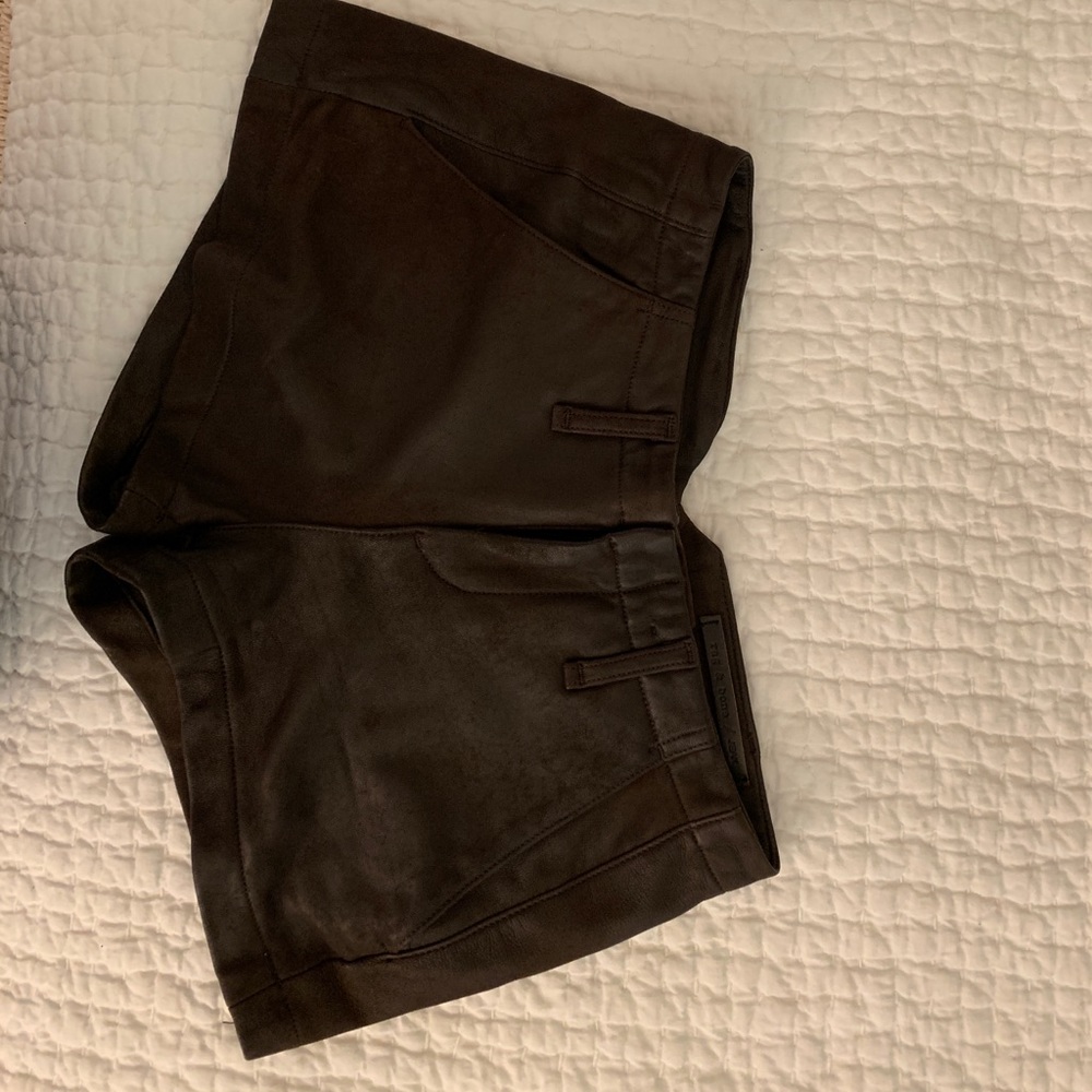 Rag and Bone Leather Shorts